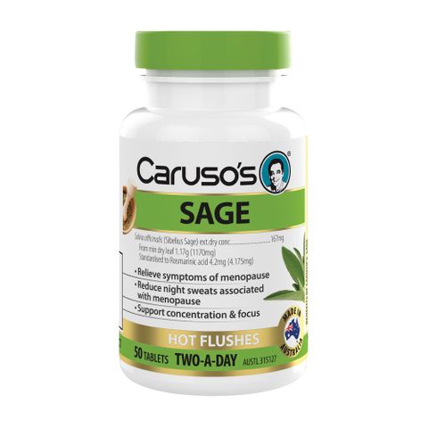 Carusos Natural Health Sage 50 Tablets