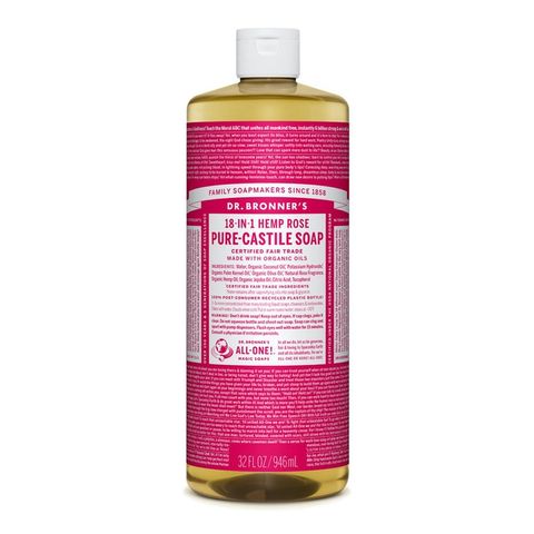 Dr Bronners Rose Oil Castile Liquid Soap 946ml