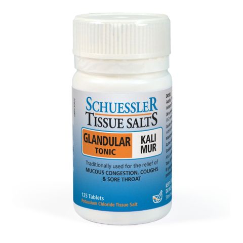 Schuessler Tissue Salts Kali Mur Glandular Tonic - 125 Tabs