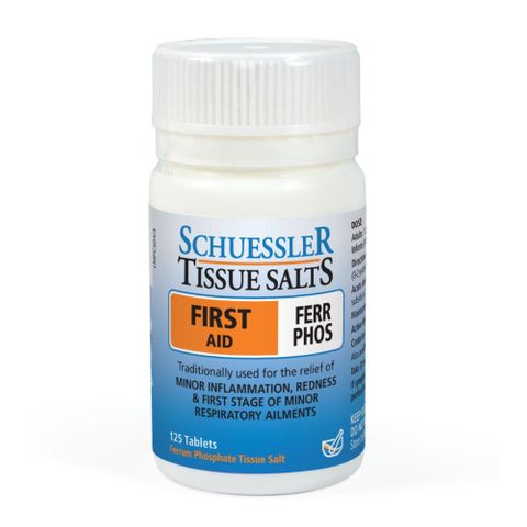 Schuessler Tissue Salts Ferr Phos First Aid - 125 Tabs