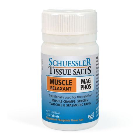 Schuessler Tissue Salts Mag Phos Nerve Muscle Relaxant - 125 Tabs