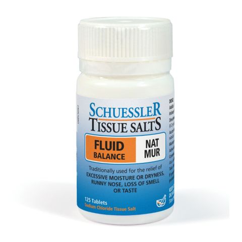 Schuessler Tissue Salts Nat Mur Fluid Balance - 125 Tabs