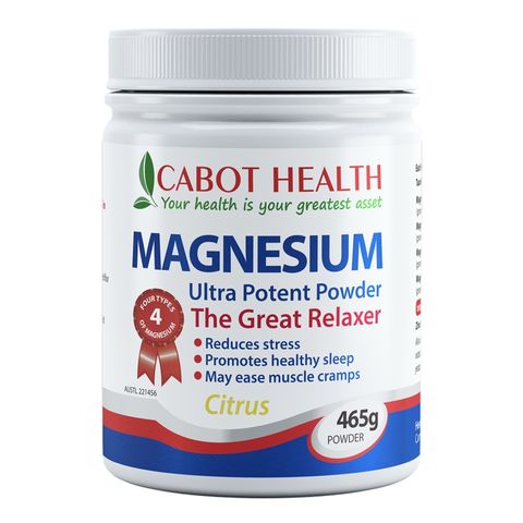 Cabot Health Magnesium Ultra Potent Powder Citrus - 465g