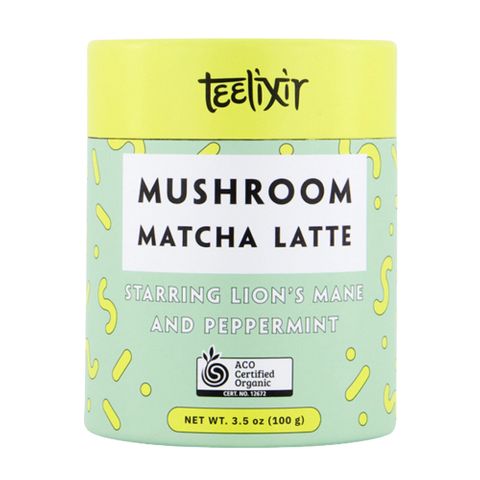 Teelixir Mushroom Matcha Latte with Lion's Mane Extract Powder & Peppermint - 60g