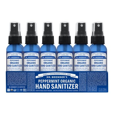 Dr Bronners Peppermint Hand Sanitizer - 12 x 59ml