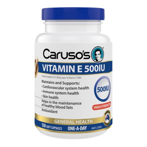 Carusos Natural Health Vitamin E 500IU 150 Capsules