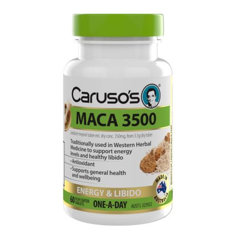 Carusos Natural Health Maca 3500 60 Tablets