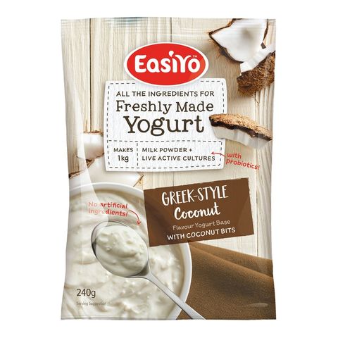 Easiyo Greek Style Coconut with Coconut Bits Yogurt Powder - 240g