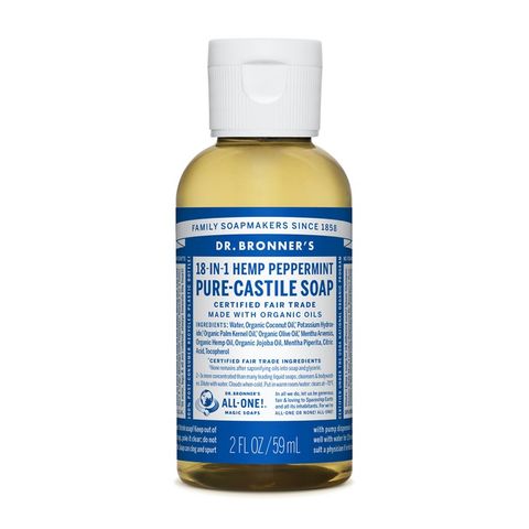 Dr Bronners Peppermint Castile Liquid Soap 59ml