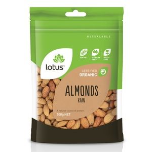 Lotus Organic Almonds Raw 100g