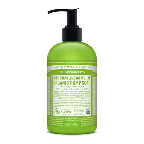 Dr Bronners 4 In 1 Sugar Lemongrass Lime Pump Soap - 355ml