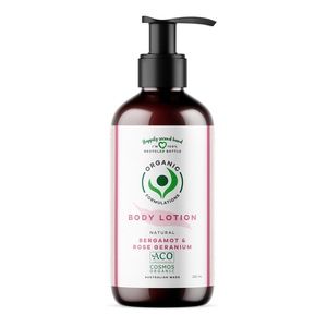 Organic Formulations Bergamot & Rose Geranium Body Lotion 250ml