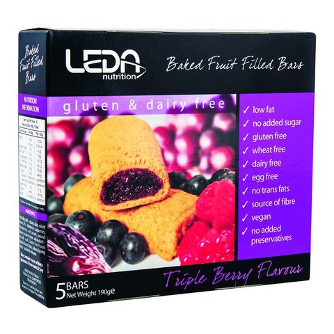 Leda Triple Berry Baked Bar - 5 Bars