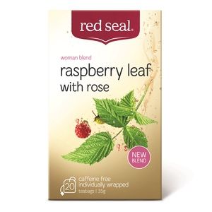 Red Seal Raspberry Leaf with rose 20 Teabags