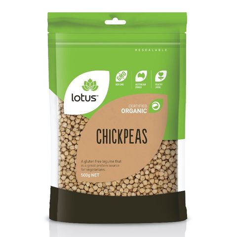 Lotus Organic White Chick Peas - 500g