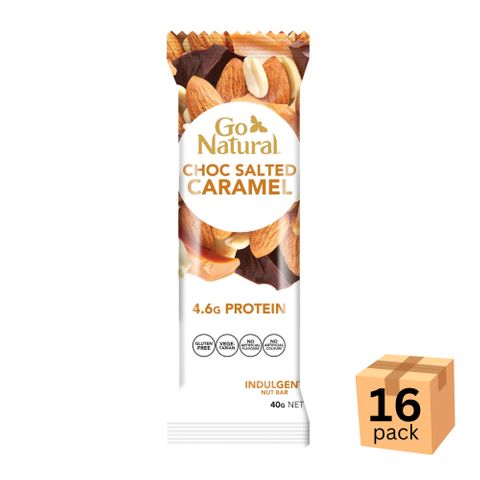 [] Go Natural Snack Bar Choc Salted Caramel 40g 16 Pack (Refrigerated)