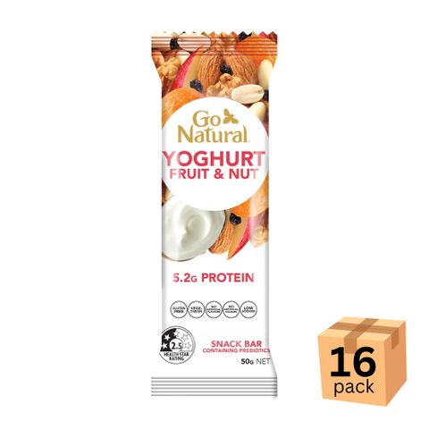 [] Go Natural Snack Bar Yoghurt Fruit & Nut 50g 16 Pack (Refrigerated)