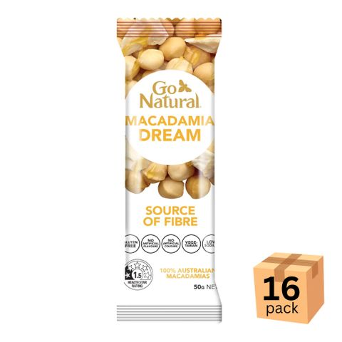 [] Go Natural Snack Bar Macadamia Dream 55g 16 Pack (Refrigerated)