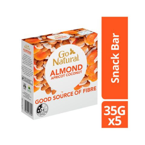 [] Go Natural Almond Apricot & Coconut 5 x 35g Bar Pack (175g)  (Refrigerated)