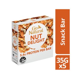 [] Go Natural Nut Delight 5 x 35g Bar Pack (175g)  (Refrigerated)