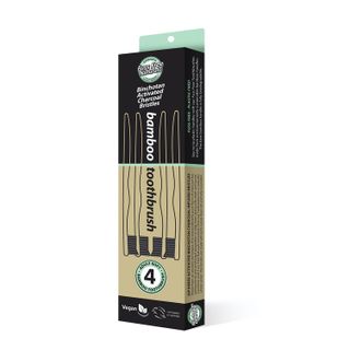 Fuss Free Activated Charcoal Toothbrush - 4 Pack Soft