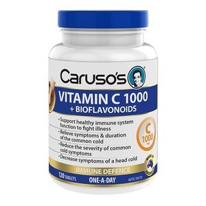 Carusos Natural Health Vitamin C 1000 + Bioflavonoids 120 Tablets