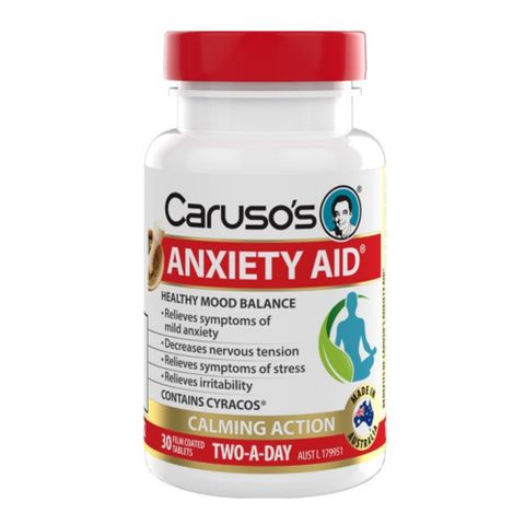 Carusos Natural Health Anxiety Aid 30 Tablets