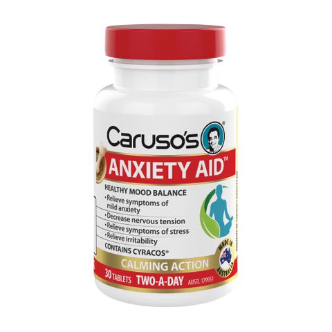 Carusos Natural Health Anxiety Aid 30 Tablets