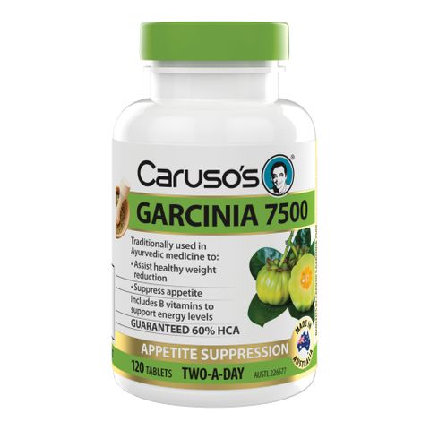 Carusos Natural Health Garcinia 7500mg 120 Tablets