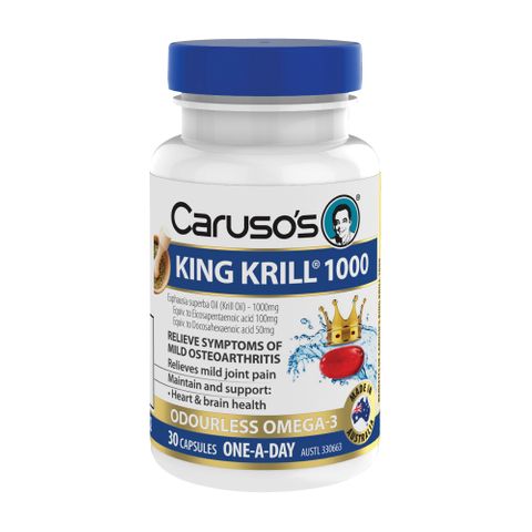 Carusos Natural Health King Krill 1000mg 30 Capsules