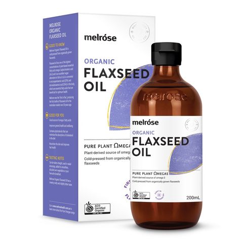 Melrose Flaxseed Oil Cold Pressed Organic 200ml