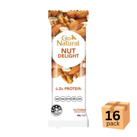 [] Go Natural Snack Bar Nut Delight 40g 16 Pack (Refrigerated)