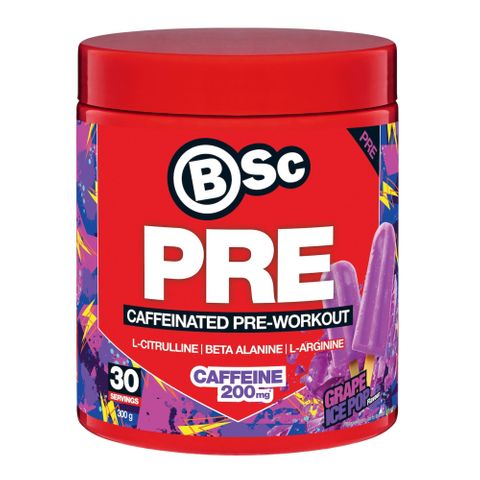 Body Science BSc Caff  Pre-Workout Grape Ice Pop 300g