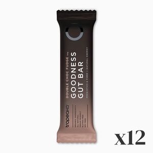 [] Tropeaka Gut Bar Double Choc Fudge 50g 12 Pack (Refrigerated)