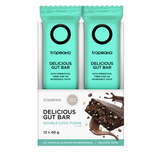 [] Tropeaka Gut Bar Double Choc Fudge 40g 12 Pack (Refrigerated)