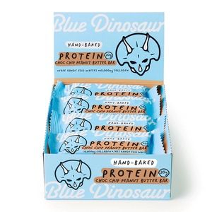 [] Blue Dinosaur Protein Bar Choc Chip Peanut Butter 60g 12 Pack (Refrigerated)