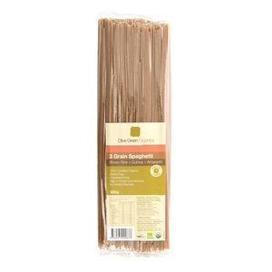 Olive Green Organics Pasta 3 Grain Spaghetti 300g