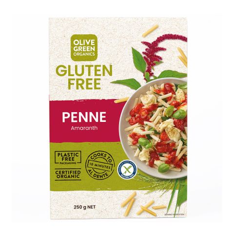 Olive Green Organics Pasta Amaranth & Rice Penne 300g