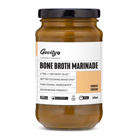 Gevity Rx Bone Broth Marinade Teriyaki 375ml