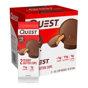 [] Quest Protein Cups Peanut Butter 42g 12 Pack (Refrigerated)