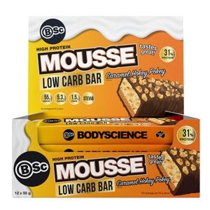 [] Body Science Protein Mousse Bar Hokey Pokey 55g 12 Pack (Refrigerated)