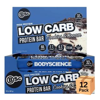 Body Science Protein Bar Cookies & Cream 60g 12 Pack