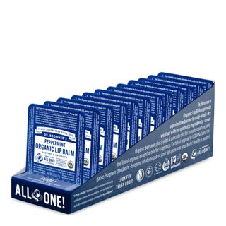 Dr Bronners Lip Balm Hang Sell Peppermint 12X4G