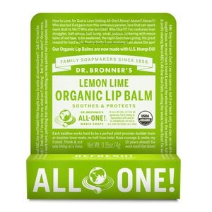 Dr Bronners Lip Balm Hang Sell Lemon Lime 12X4G