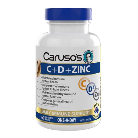 Carusos Natural Health C+D+Zinc 60T