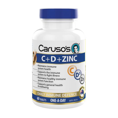 Carusos Natural Health C+D+Zinc 60T