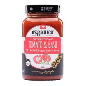 Ozganics Pasta Sauce Tomato Basil 500g