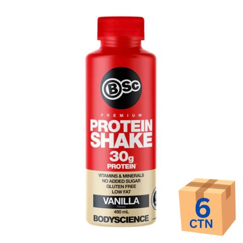 Body Science Protein Shake Vanilla 450ml 6 Pack