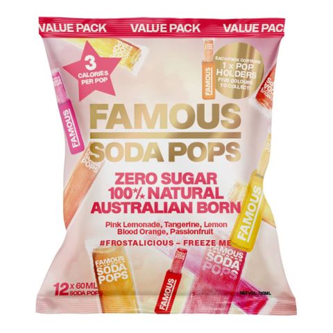 Famous Soda Co Pop Assorted 12s 8 Pack