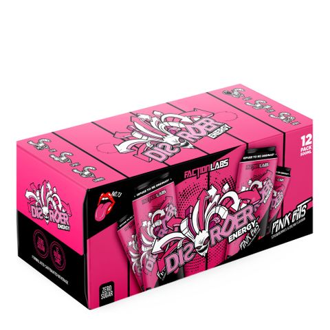 Faction Labs Disorder Energy 500ml RTD Pink Bits 12 Pack